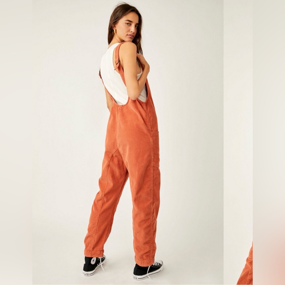 We The Free Corduroy Jumpsuit Burnt Orange Medium - Picture 4 of 16